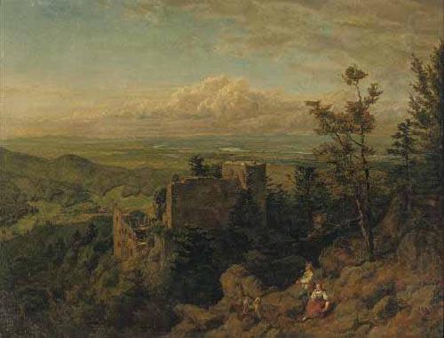 Die Burgruine Hohenbaden, Hans Thoma